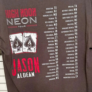 Jason Aldean High Noon Neon Tour Country Music Concert T-Shirt MED short sleeve